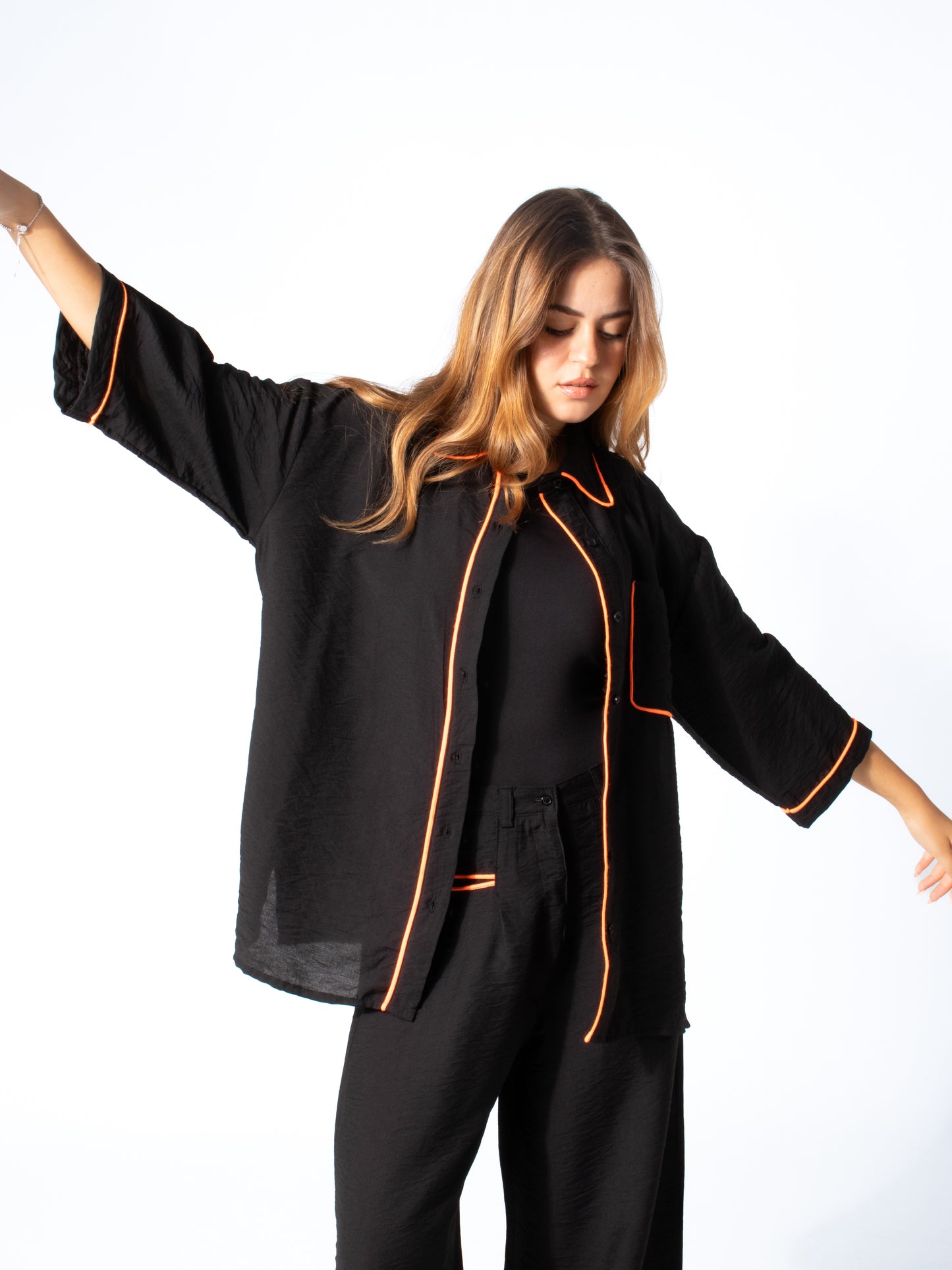 Edgy Linen Set in Black