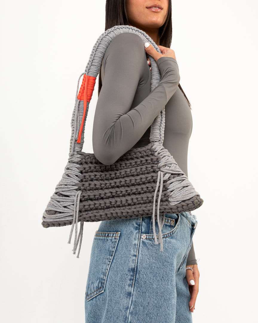 Woven Bag in Grey