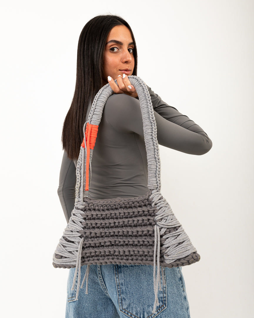 Woven Bag in Grey